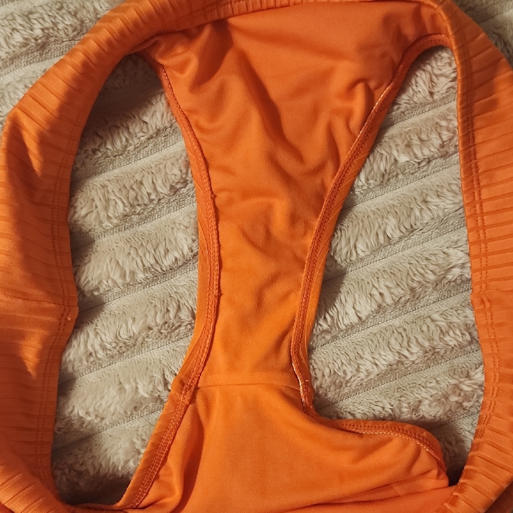 Orange Ribbed Bikini Set - Picture 8 of 8
